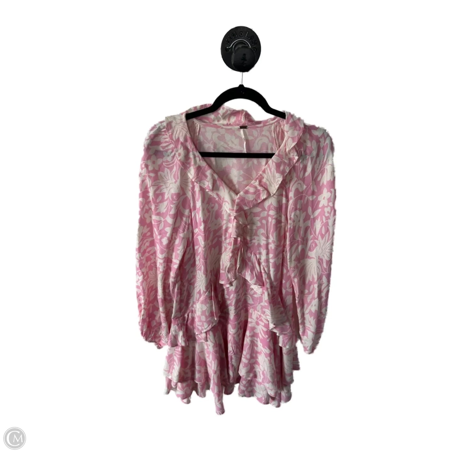 Dress Casual Short By Free People In Cream & Pink, Size: S