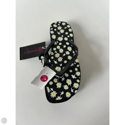 Sandals Flip Flops By No Boundaries In Black, Size: 9