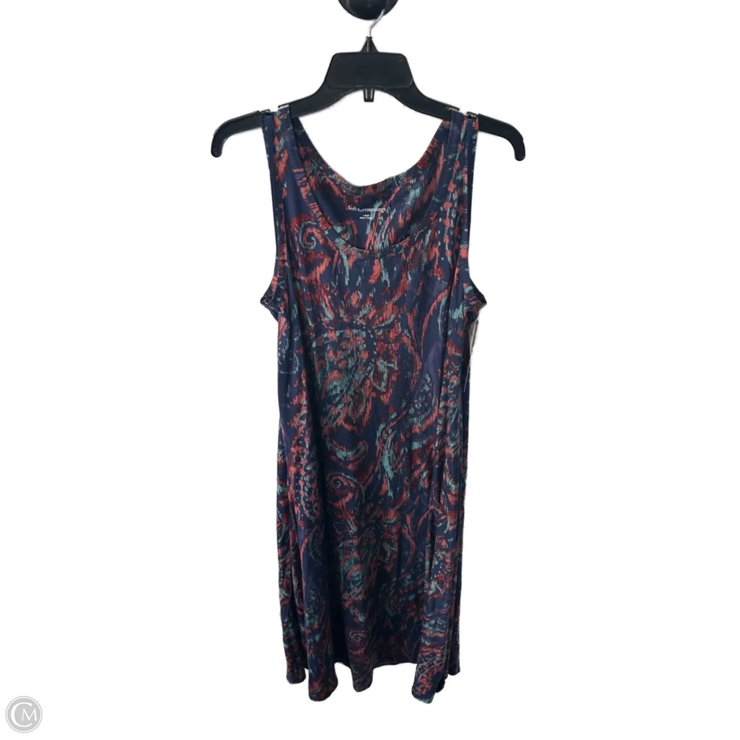 Dress Casual Maxi By Soft Surroundings In Blue & Orange, Size: L