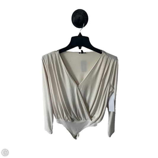 Bodysuit By Express In Cream, Size: Xs