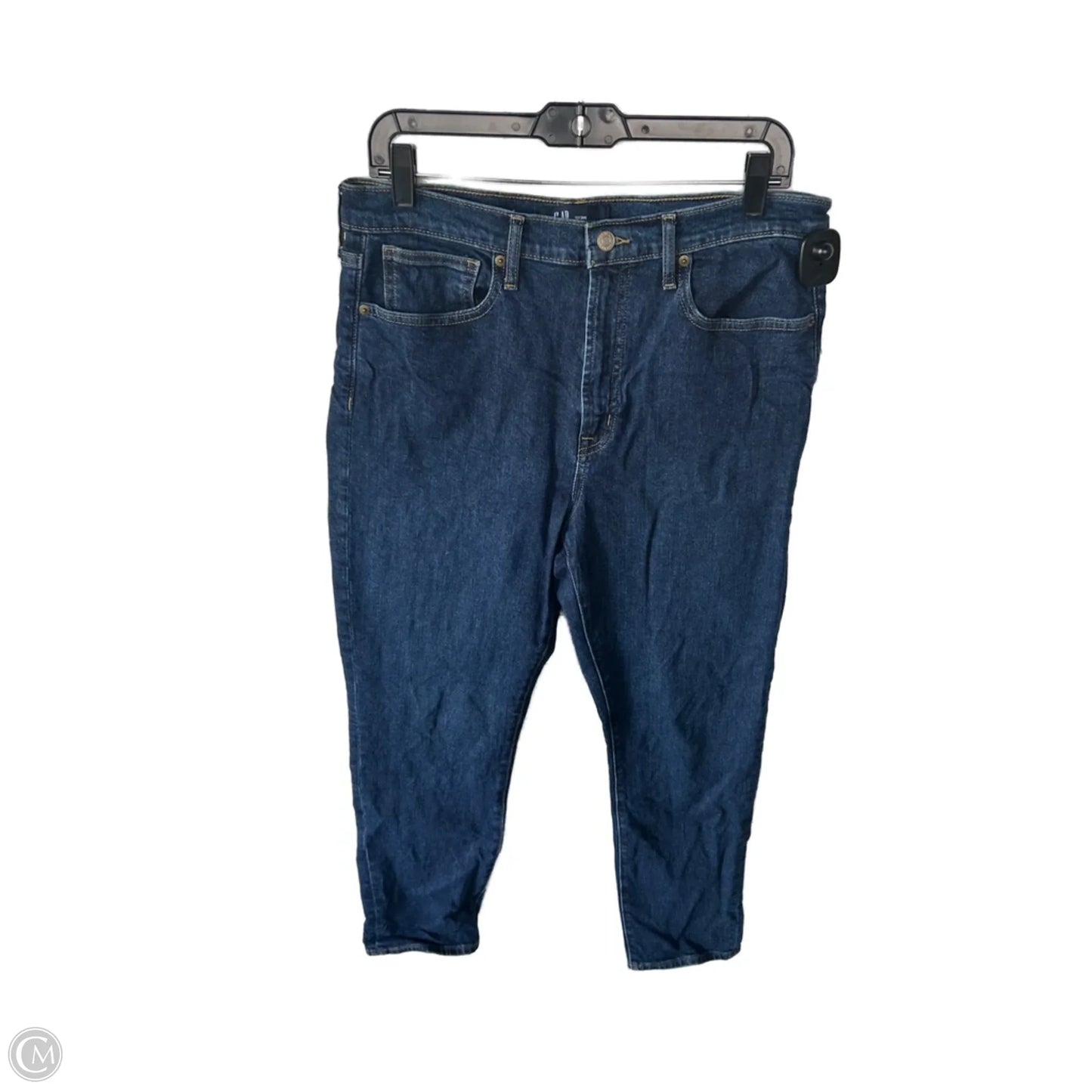Jeans Straight By Gap In Blue Denim, Size: 12