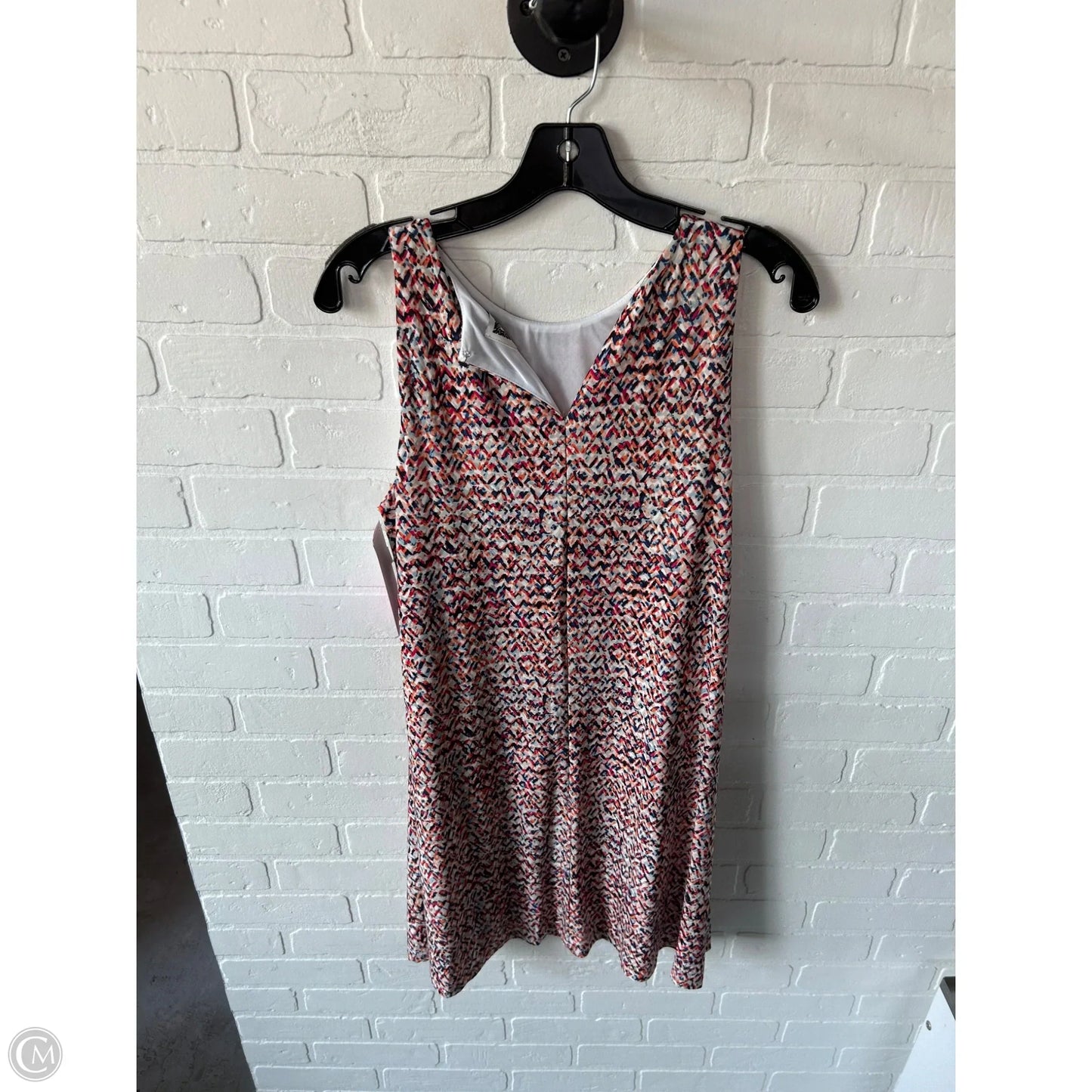 Dress Casual Short By Anne Klein In Orange & Red, Size: M