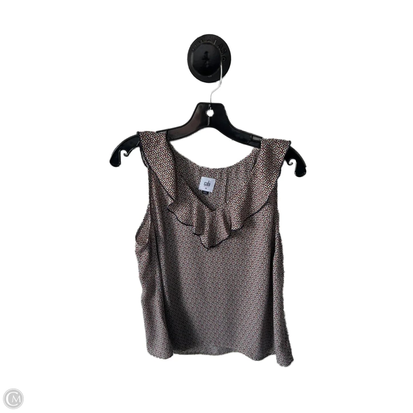 Top Sleeveless By Cabi In Black & White, Size: M