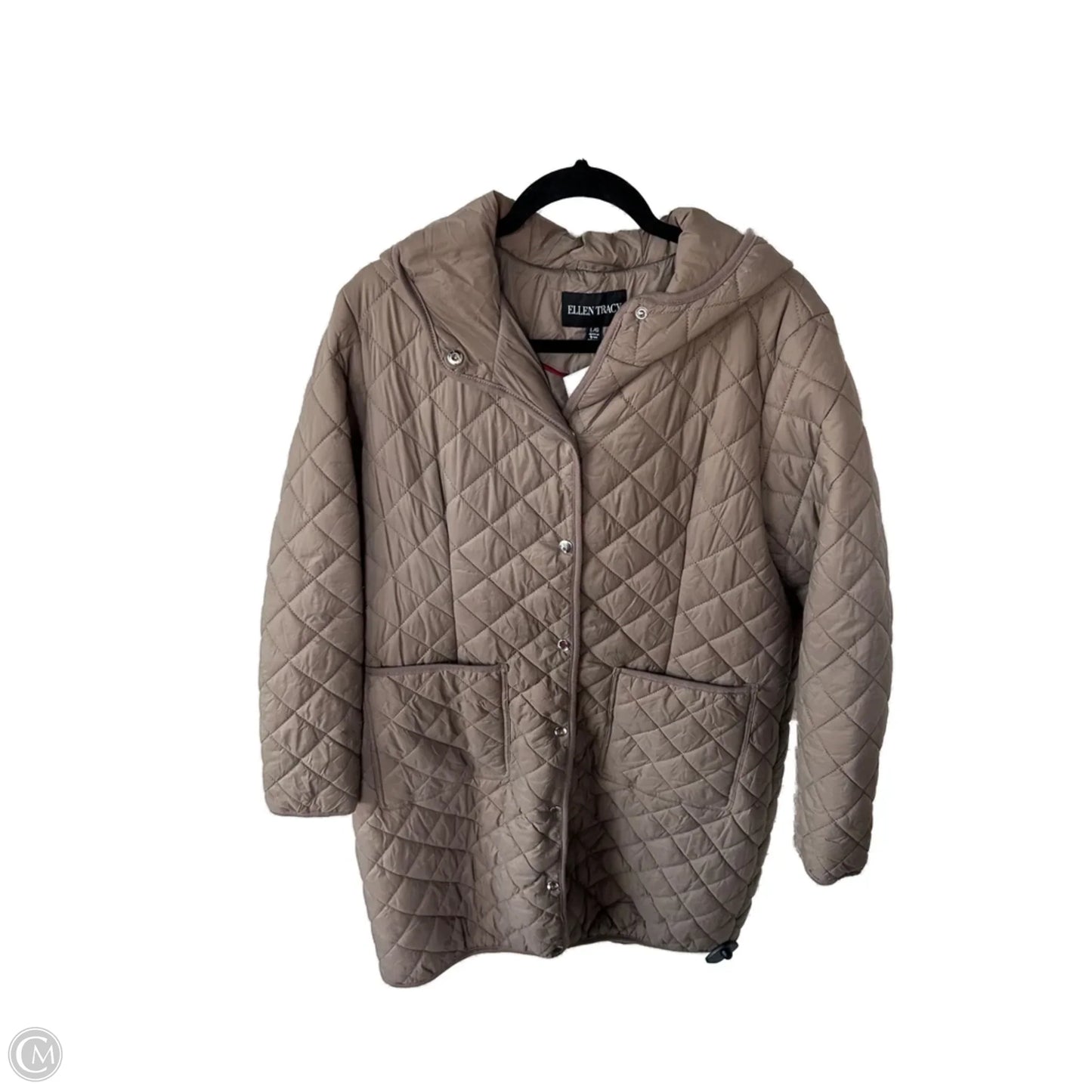 Coat Puffer & Quilted By Ellen Tracy In Brown, Size: L