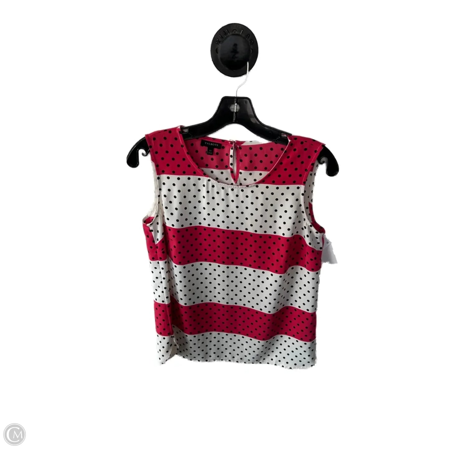 Top Sleeveless By Talbots In Black & White, Size: Xs