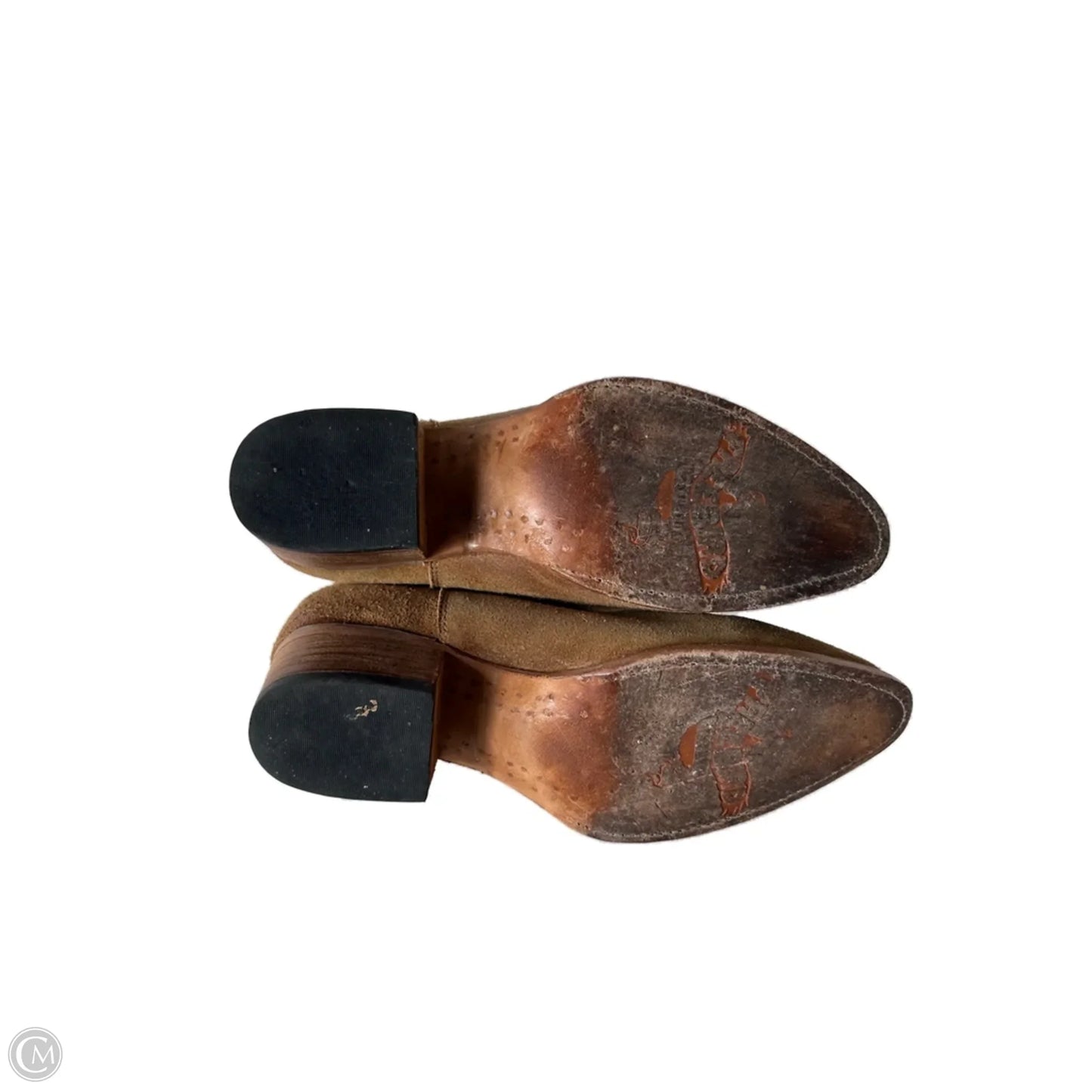 Boots Ankle Heels By Freebird In Brown, Size: 8