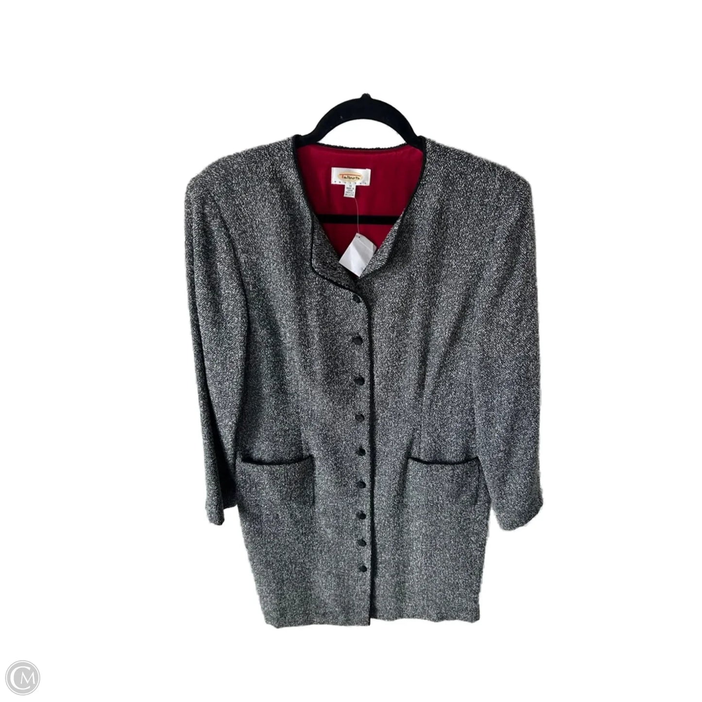 Blazer By Talbots In Black & White, Size: Xlp