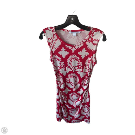 Dress Designer By Diane Von Furstenberg In Cream & Red, Size: Xs
