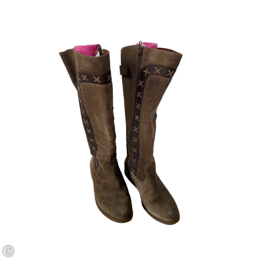 Boots Knee Flats By Born In Brown, Size: 7