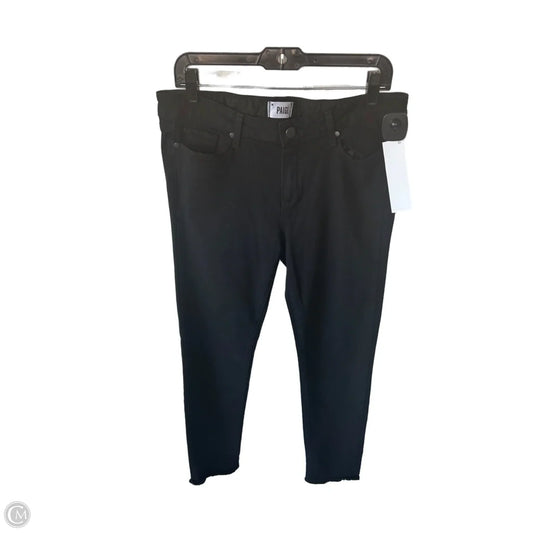 Jeans Skinny By Paige In Black Denim, Size: 14