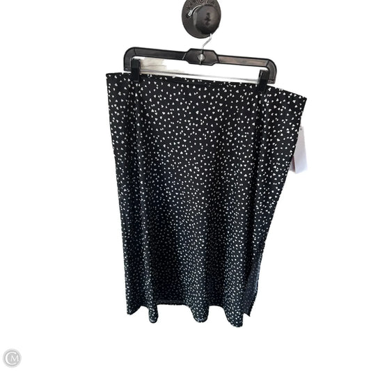 Skirt Midi By A New Day In Black & Cream, Size: 18