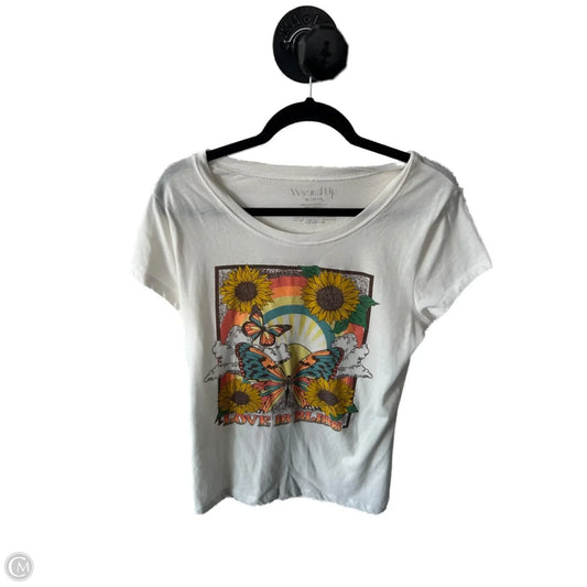 Top Short Sleeve Basic By Cme In White, Size: Xl