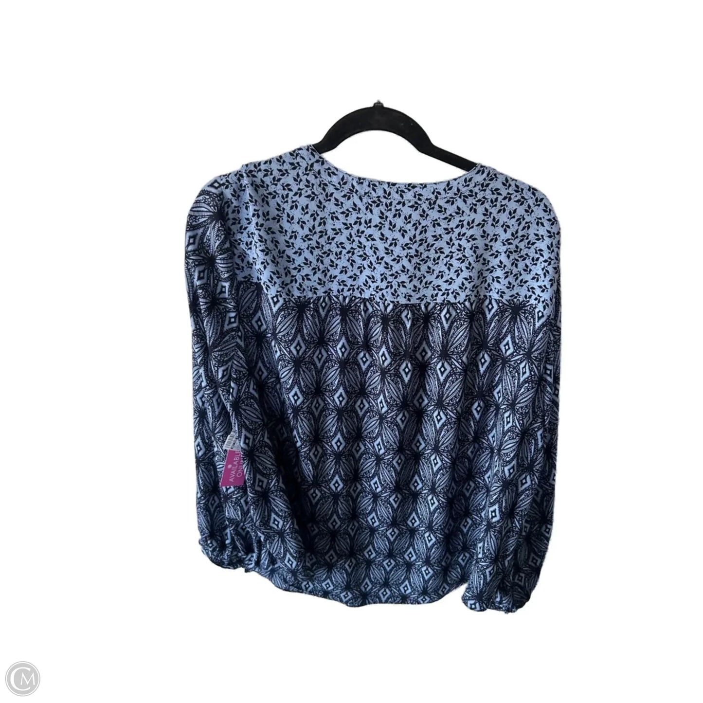 Top Long Sleeve By Not Your Daughters Jeans In Blue, Size: 1x