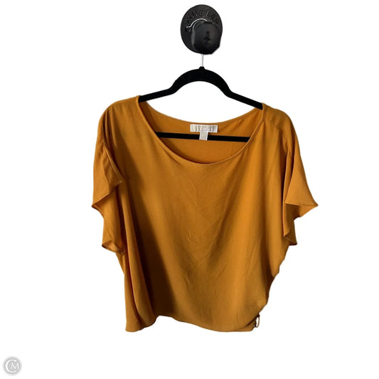Top Short Sleeve By Michael By Michael Kors In Yellow, Size: 2x