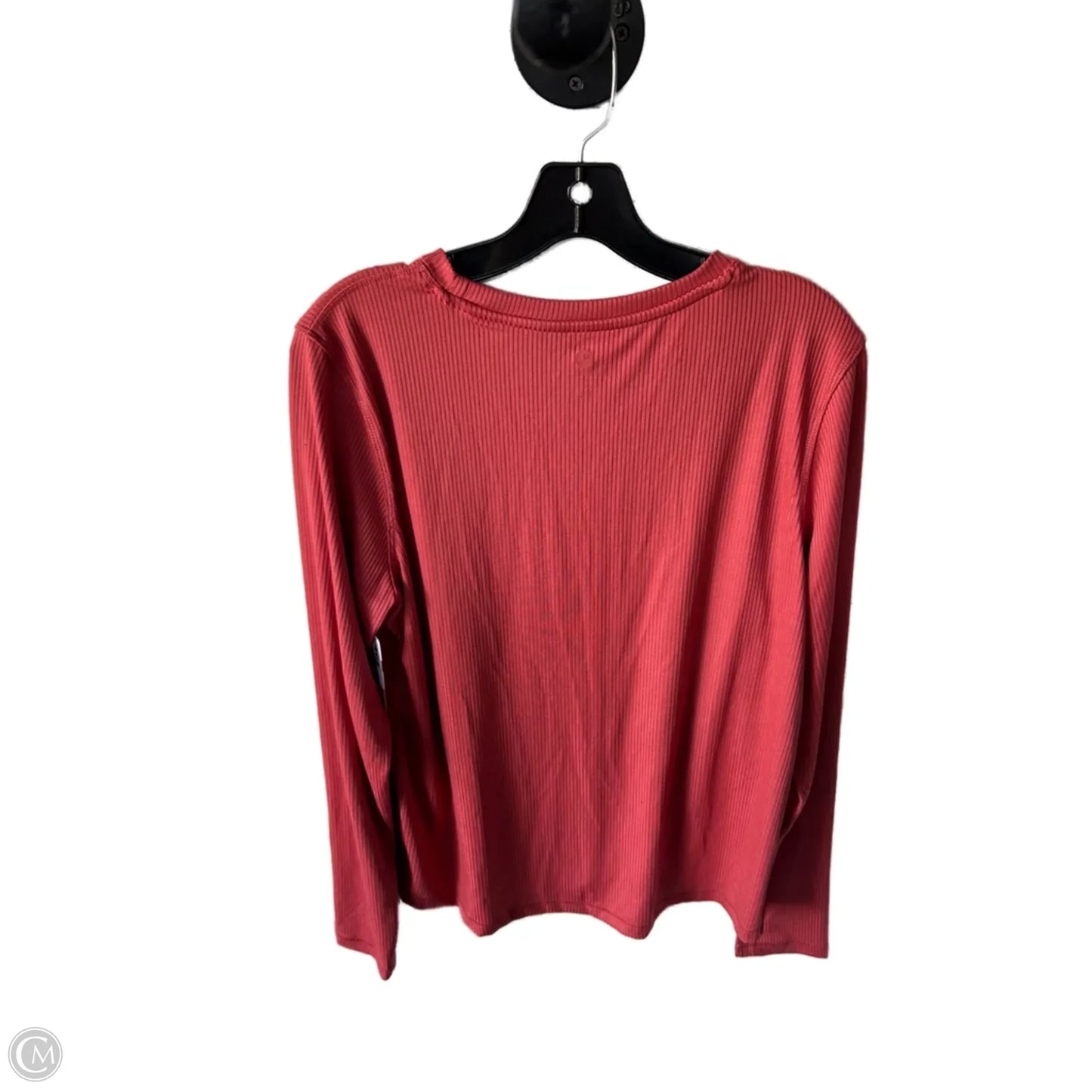 Athletic Top Long Sleeve Collar By Danskin In Orange, Size: L