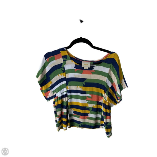 Top Short Sleeve By Maeve In Blue & Green, Size: S