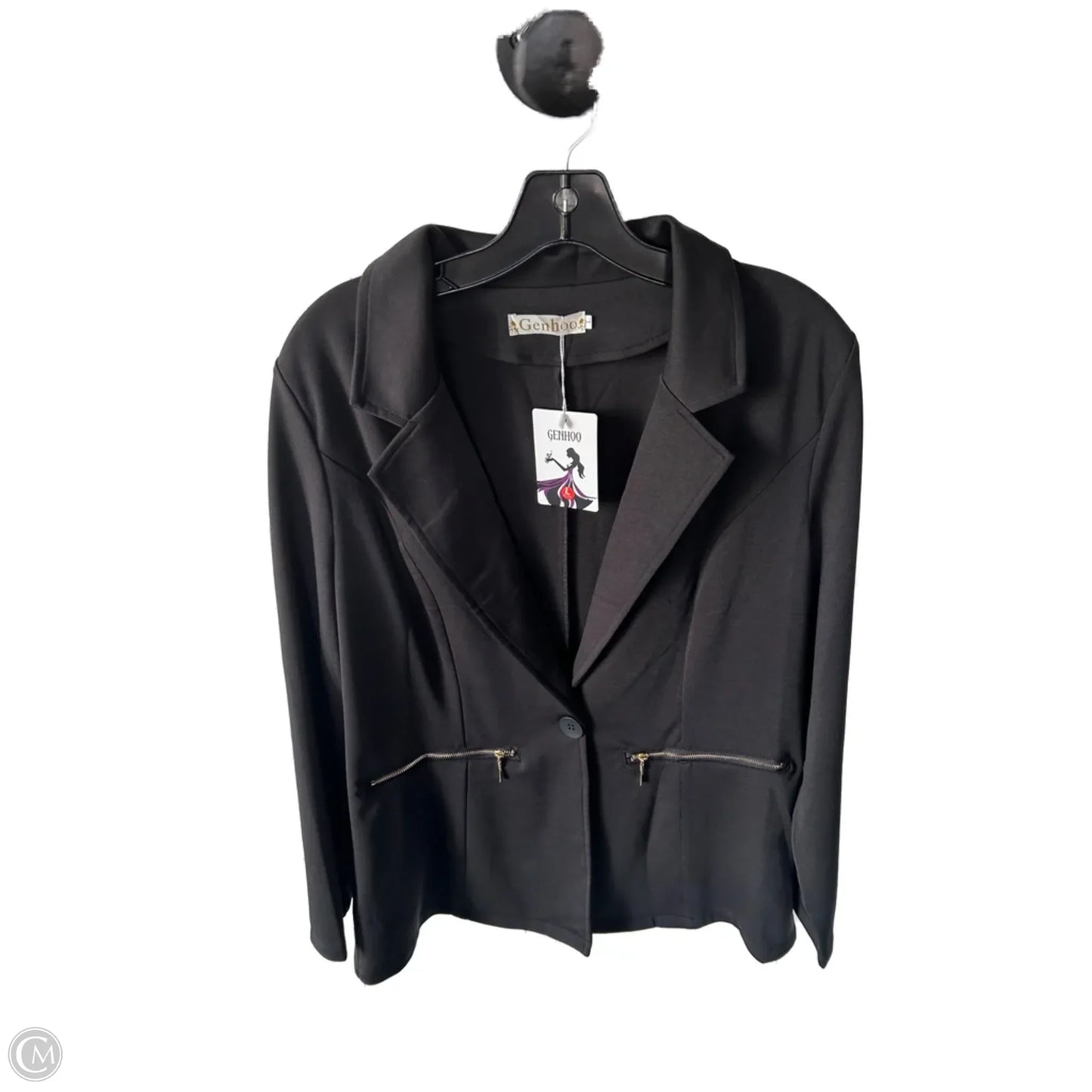 Blazer By Clothes Mentor In Black, Size: L