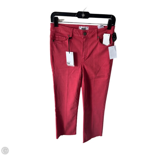 Jeans Straight By Paige In Pink, Size: 4