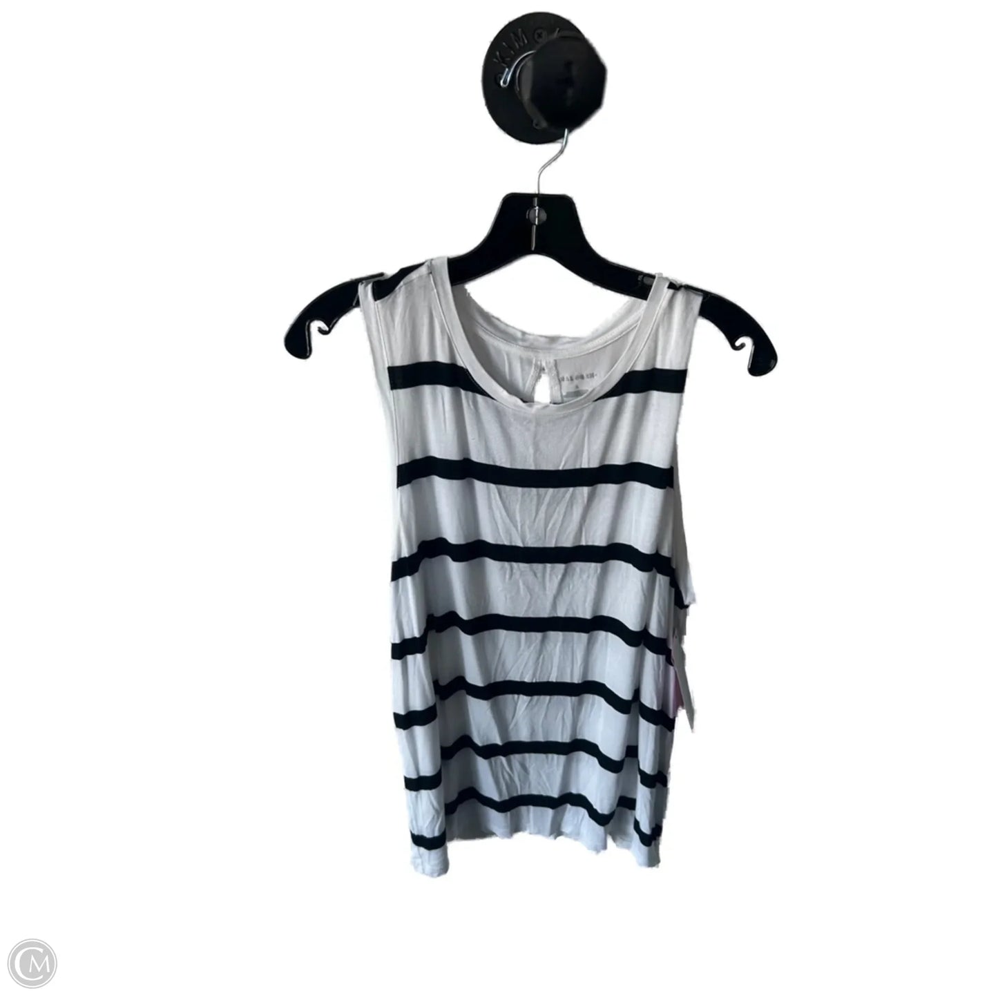 Top Sleeveless Basic By Halogen In Black & White, Size: L