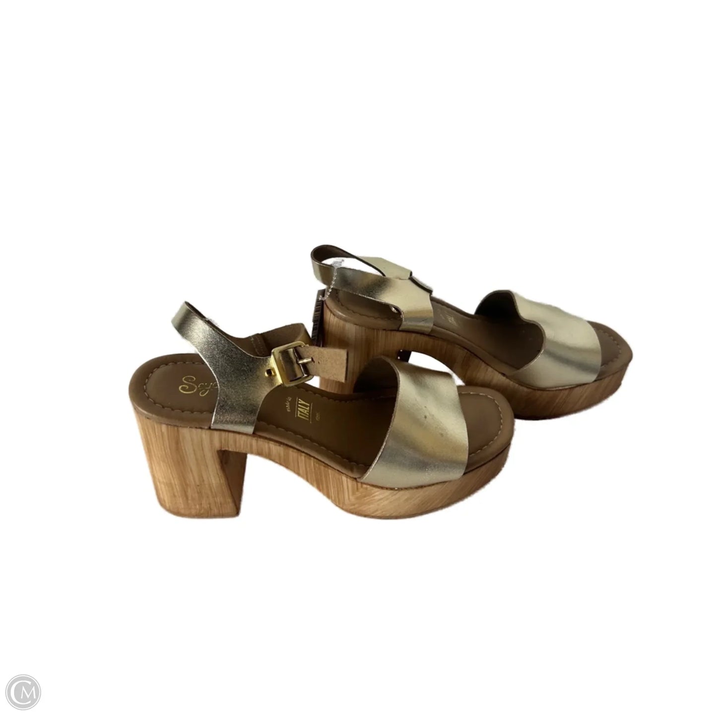 Sandals Heels Block By Seychelles In Gold, Size: 6.5