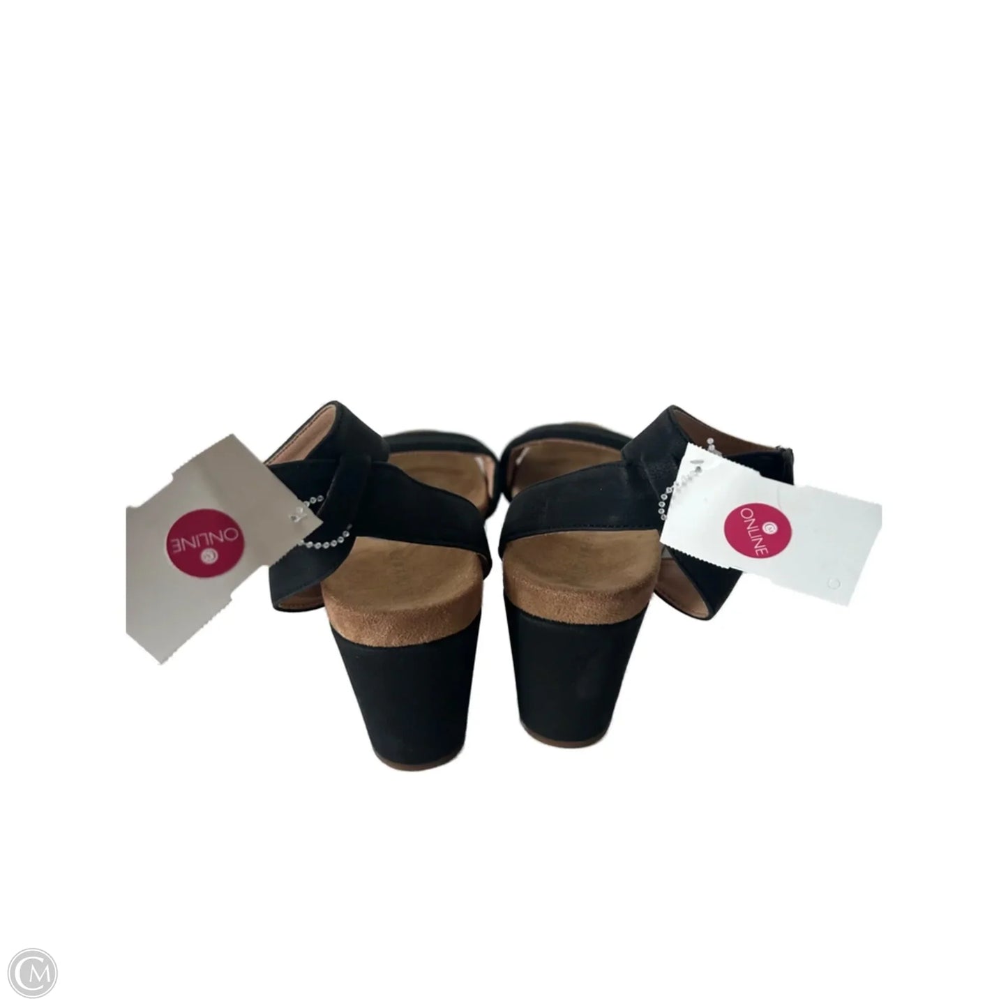 Sandals Heels Wedge By Lucky Brand In Black, Size: 7.5