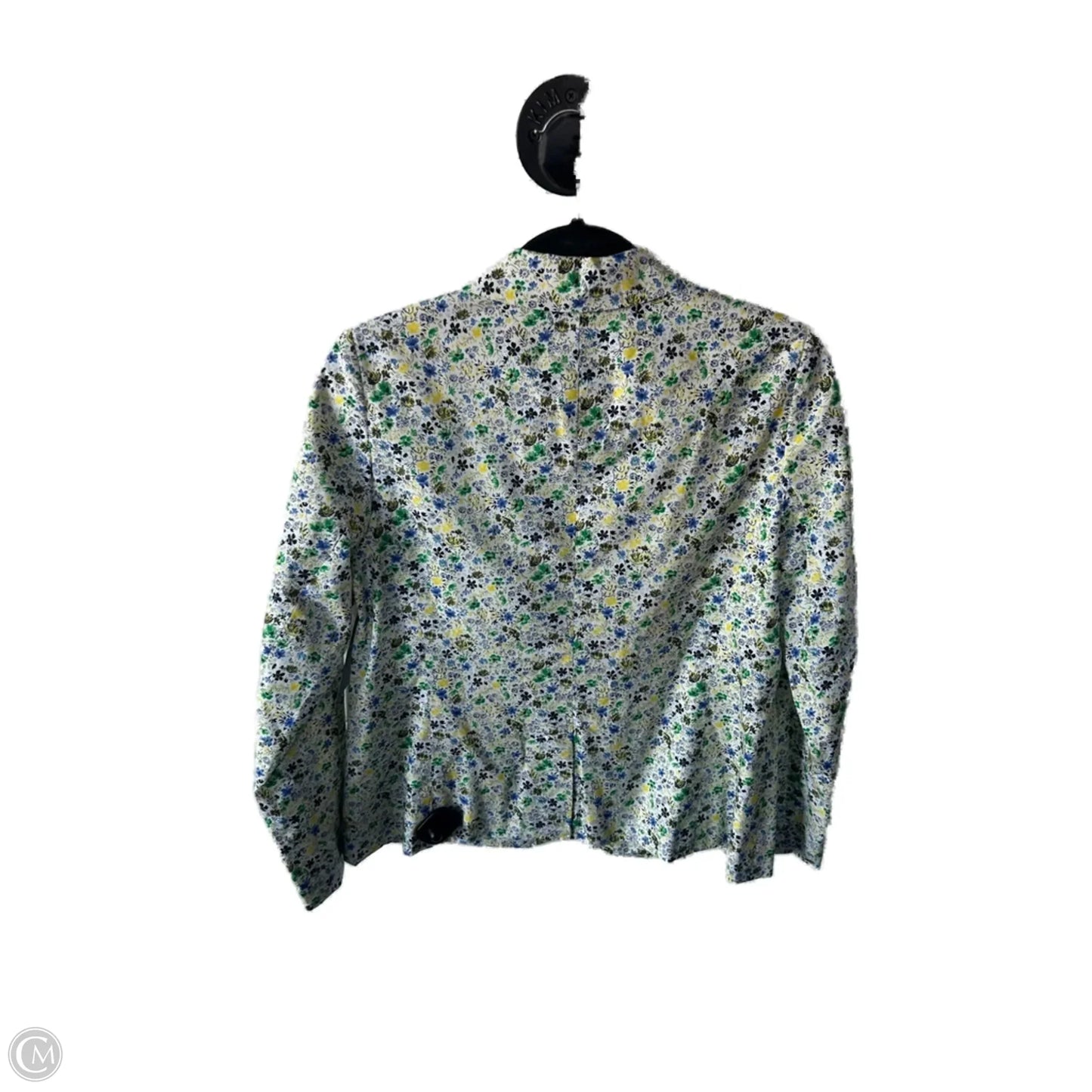 Blazer By Talbots In Green & Yellow, Size: Mp