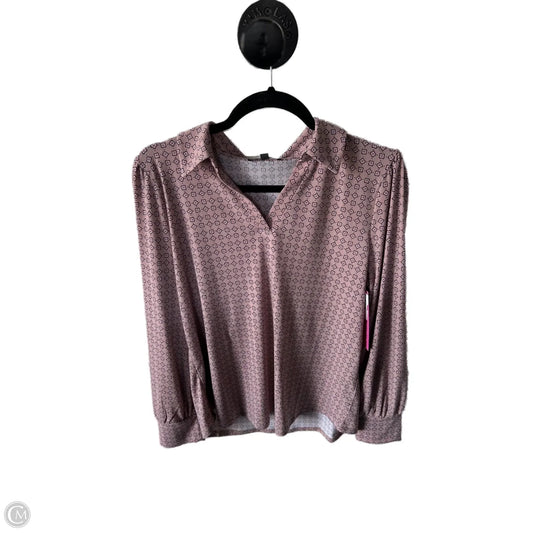 Top Long Sleeve By Adrianna Papell In Pink, Size: M