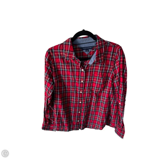 Top Long Sleeve By Tommy Hilfiger In Red, Size: M