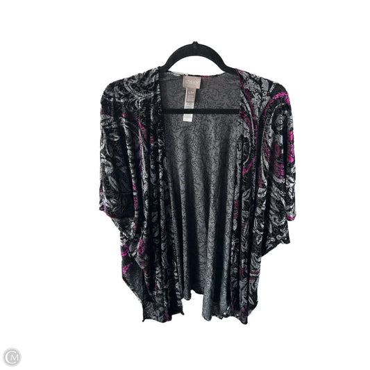 Cardigan By Chicos In Black & White, Size: S