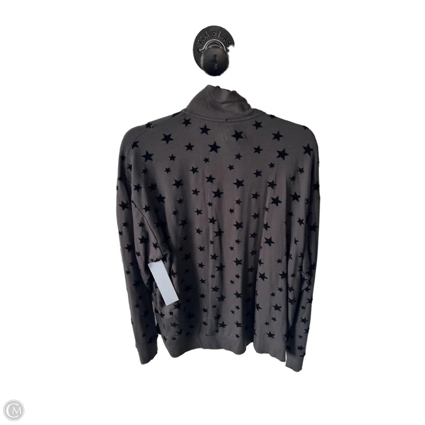 Sweatshirt Collar By Lou And Grey In Black & Grey, Size: L