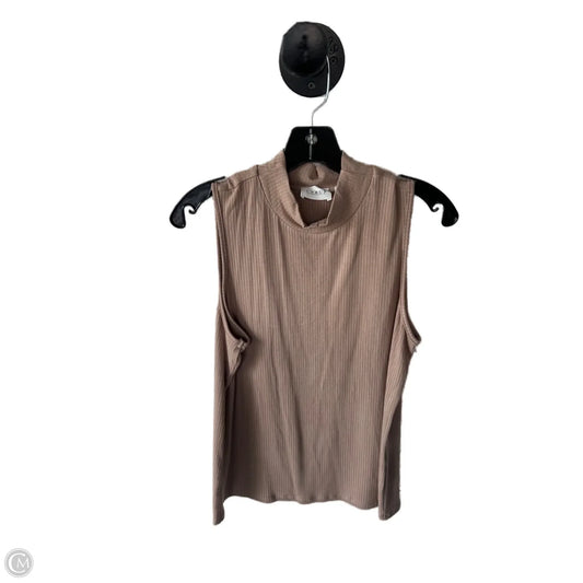 Top Sleeveless By Cyrus In Tan, Size: L