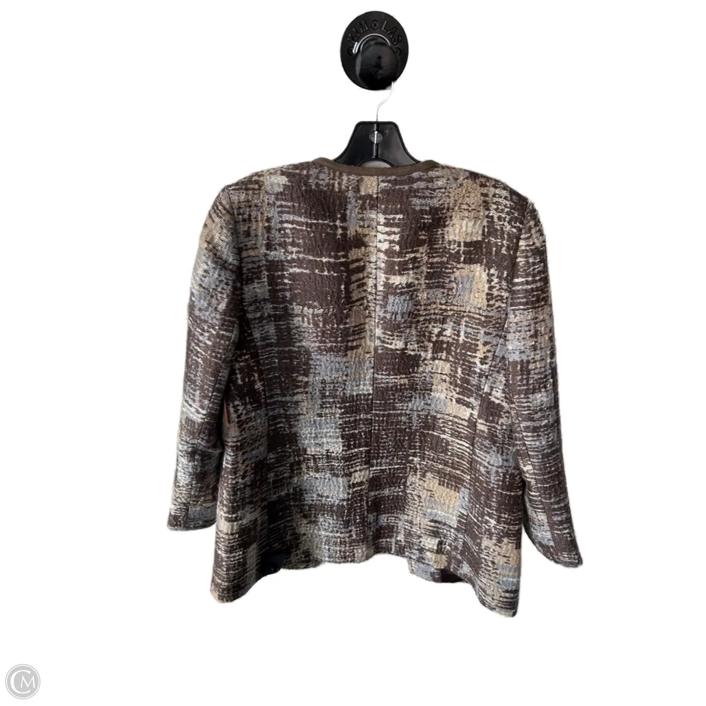 Blazer Designer By Lafayette 148 In Brown, Size: M