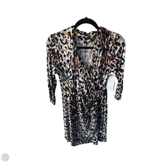 Dress Casual Midi By Karen Kane In Black & Cream, Size: L