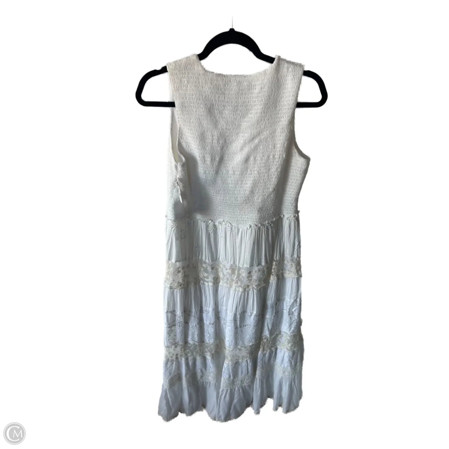 Dress Casual Midi By Coldwater Creek In Cream, Size: Mp