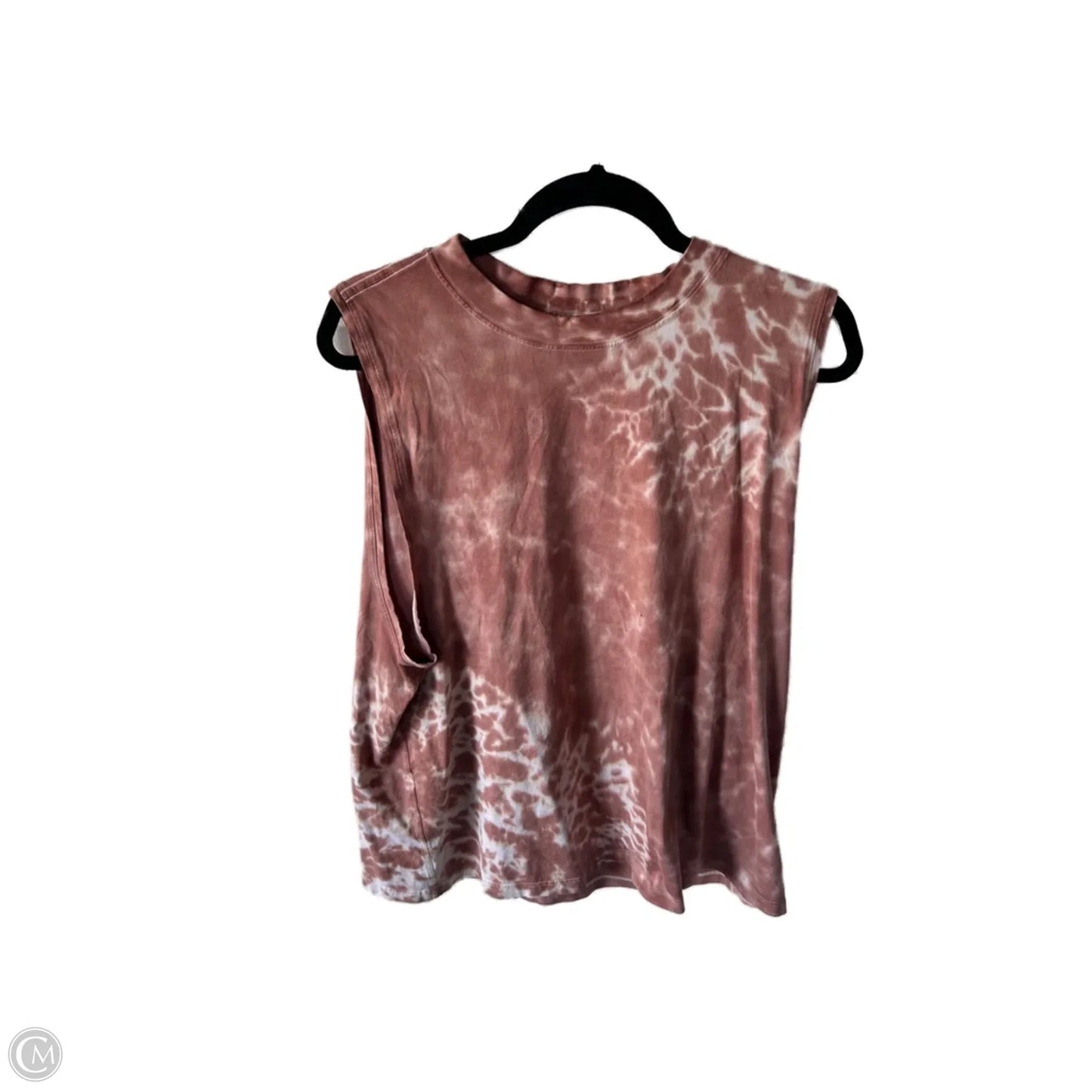Athletic Tank Top By Lululemon In Tan & White, Size: Xl
