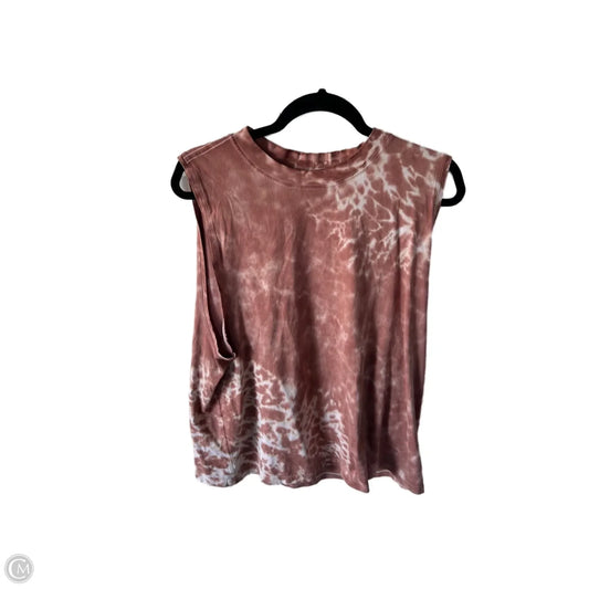 Athletic Tank Top By Lululemon In Tan & White, Size: Xl