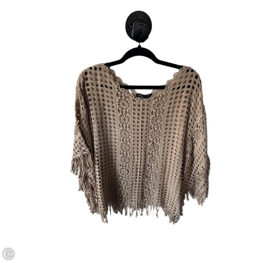 Sweater Short Sleeve By Boston Proper In Tan, Size: S