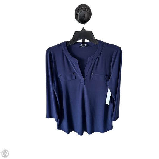 Top Long Sleeve By Jones New York In Blue, Size: M