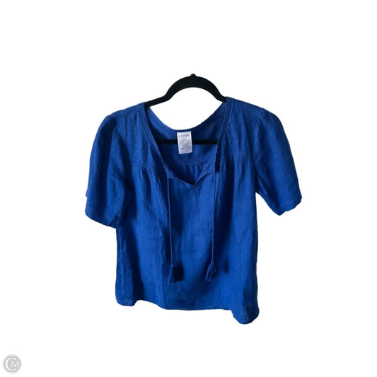 Top Short Sleeve By Lands End In Blue, Size: S