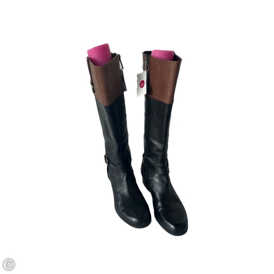 Boots Knee Flats By Bandolino In Black & Brown, Size: 7.5
