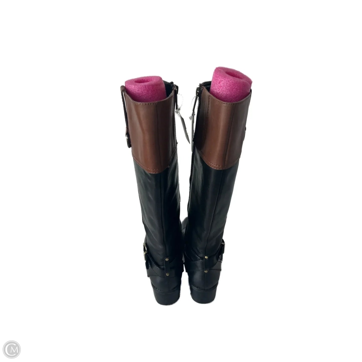 Boots Knee Flats By Bandolino In Black & Brown, Size: 7.5