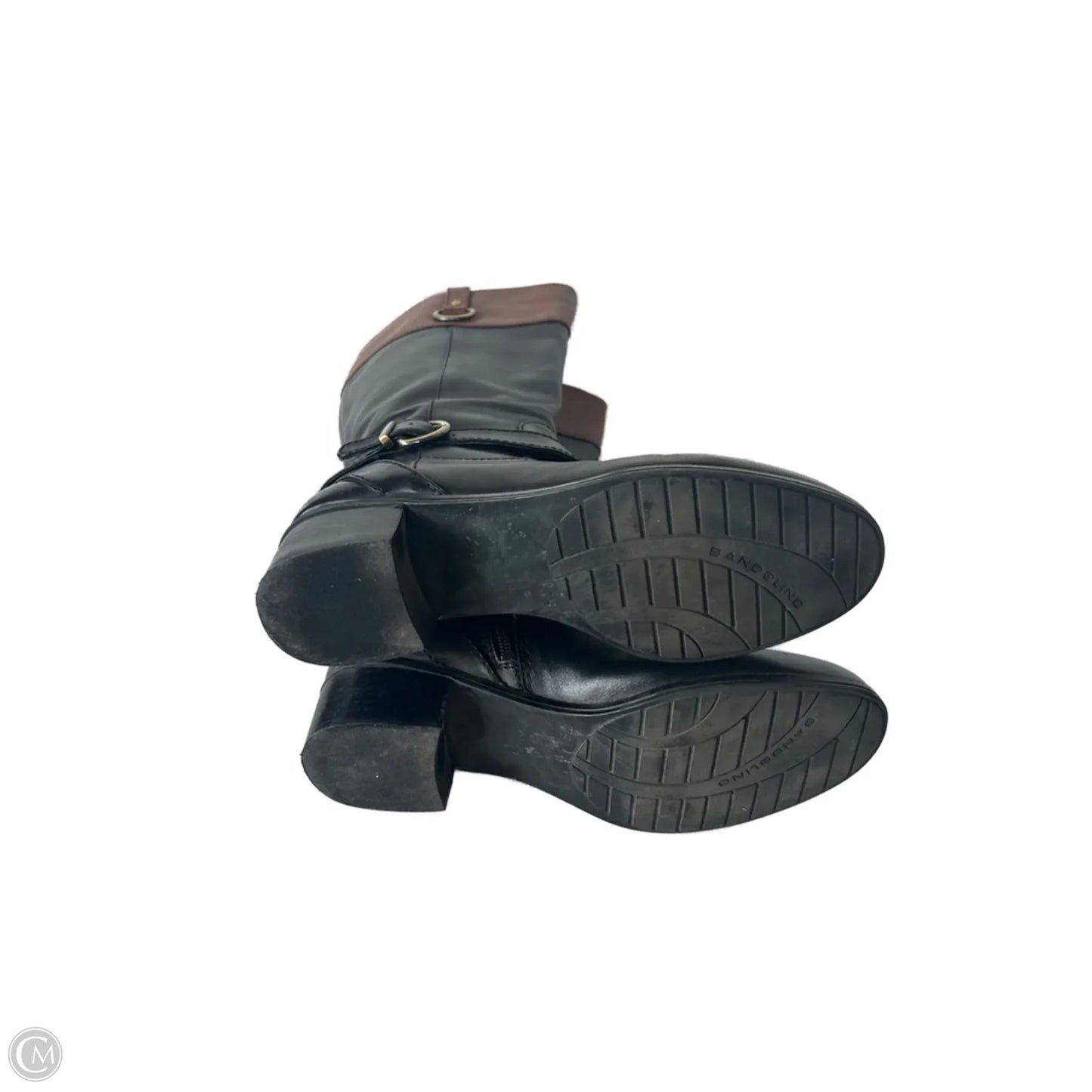 Boots Knee Flats By Bandolino In Black & Brown, Size: 7.5