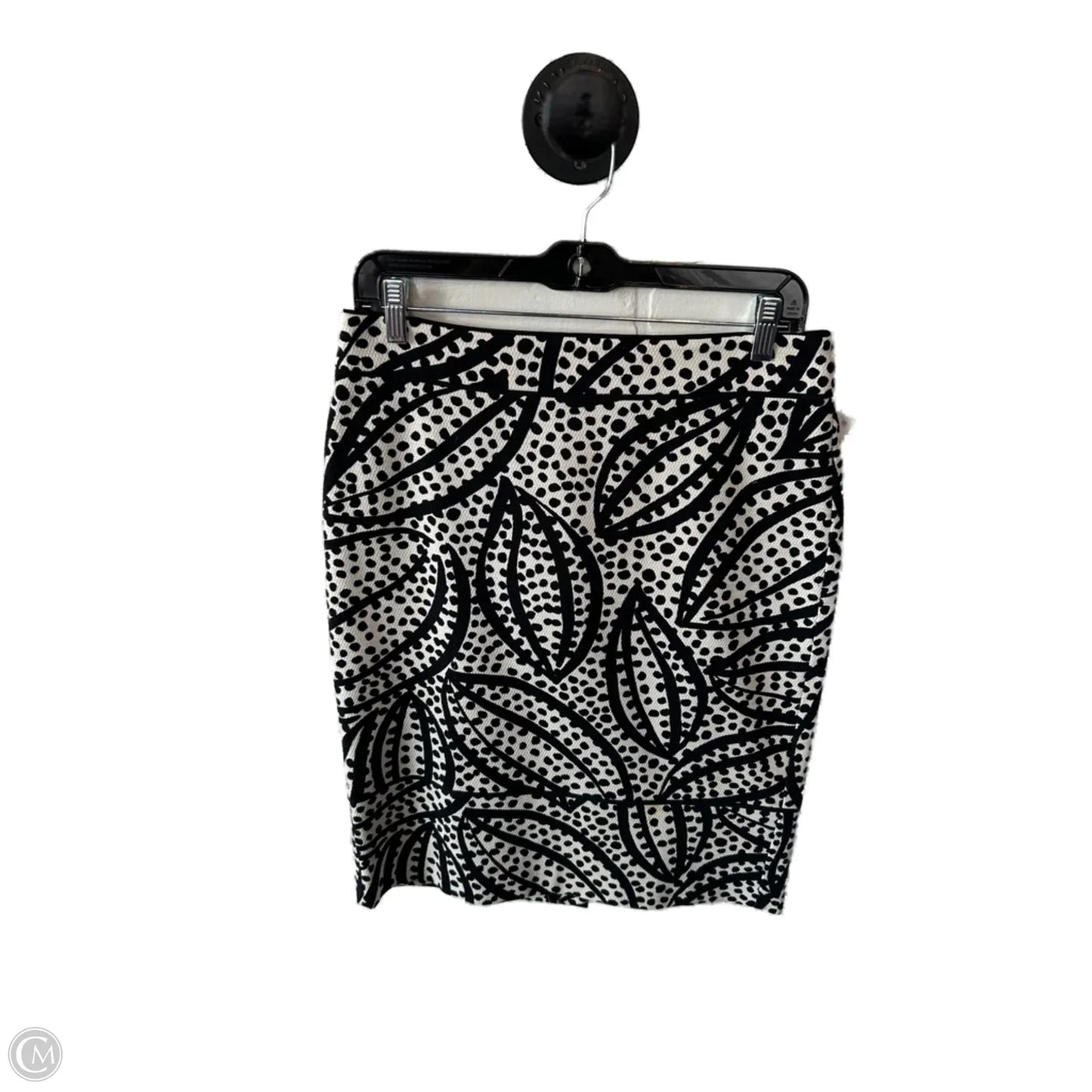 Skirt Midi By Ann Taylor In Black & White, Size: 6