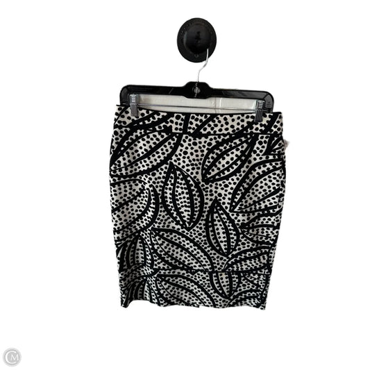 Skirt Midi By Ann Taylor In Black & White, Size: 6