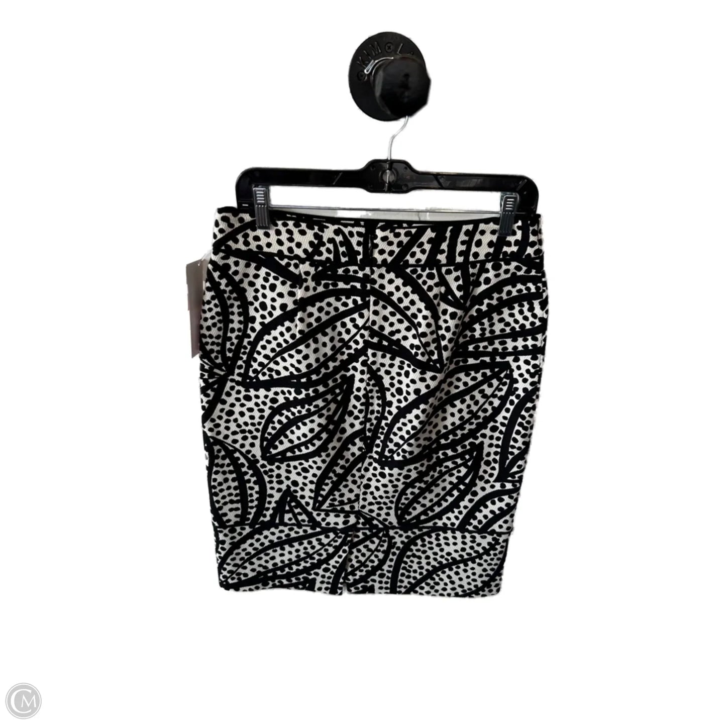 Skirt Midi By Ann Taylor In Black & White, Size: 6