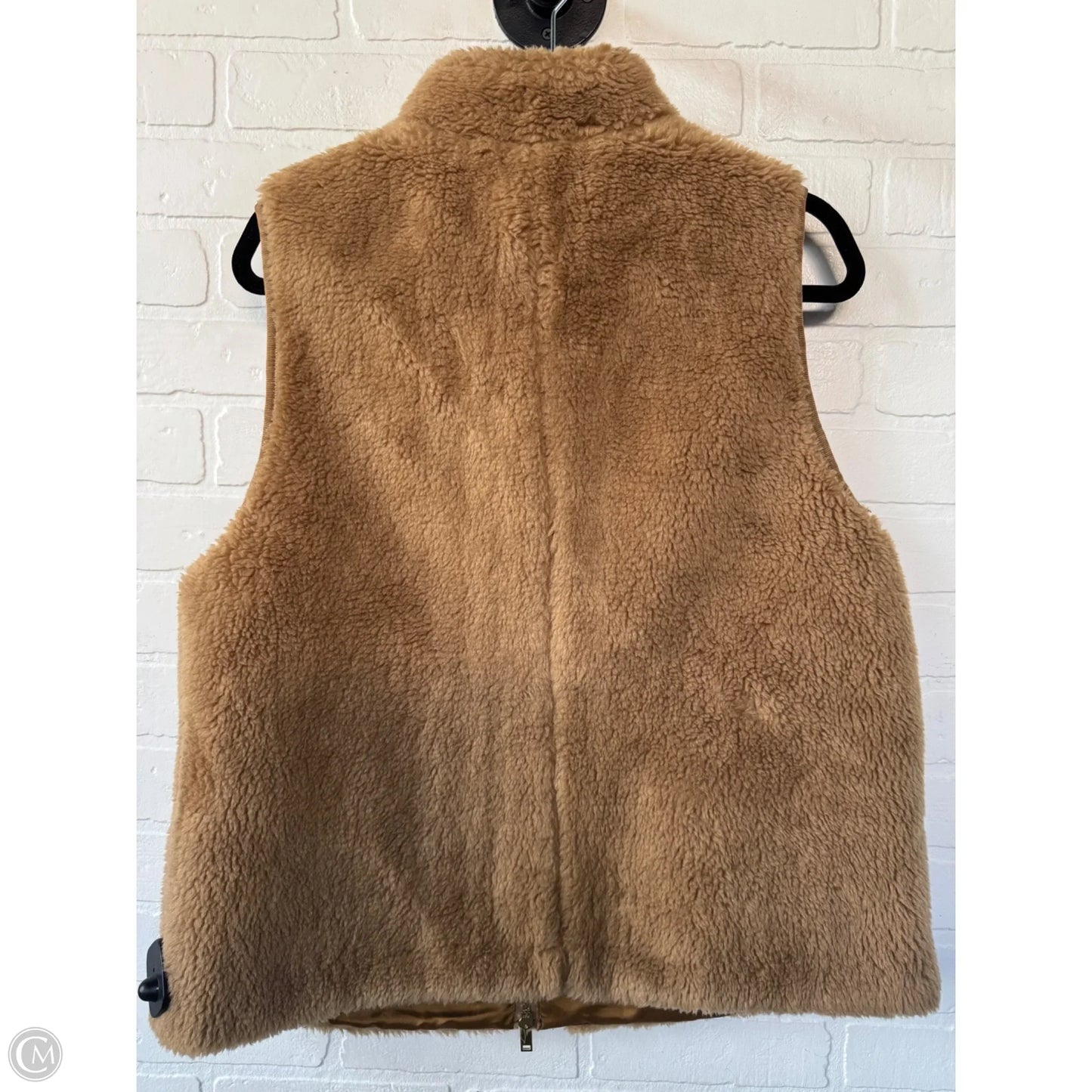 Vest Faux Fur & Sherpa By J. Crew In Brown, Size: L
