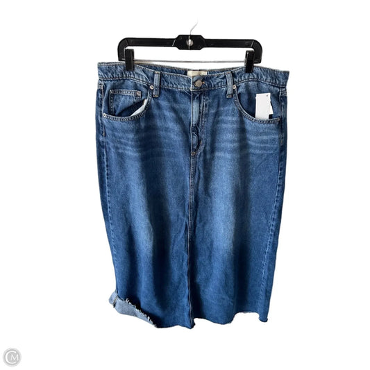 Skirt Maxi By Universal Thread In Blue Denim, Size: 16