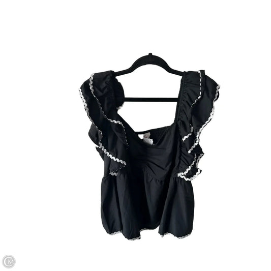 Top Sleeveless By Clothes Mentor In Black & White, Size: Xl