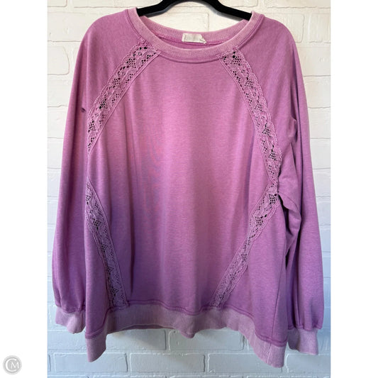 Sweatshirt Crewneck By New In In Purple, Size: L