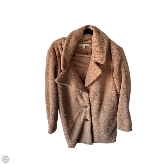 Coat Faux Fur & Sherpa By Miami In Tan, Size: M